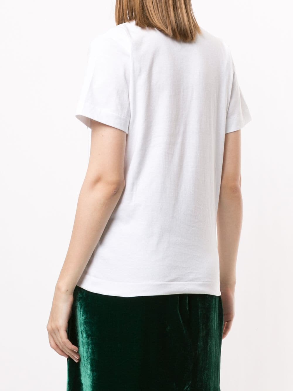 Comme Des Garçons Play Logo-print Short-sleeved T-shirt In White