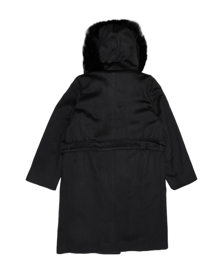 Max Mara Lace-up Coat In Black
