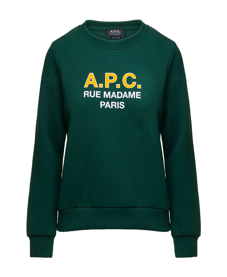 Apc A.p.c. Sweatshirt With Logo In Green
