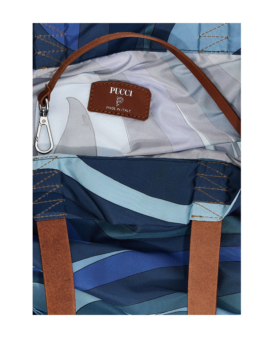 Pucci Marmo Shopper Bag In Blue