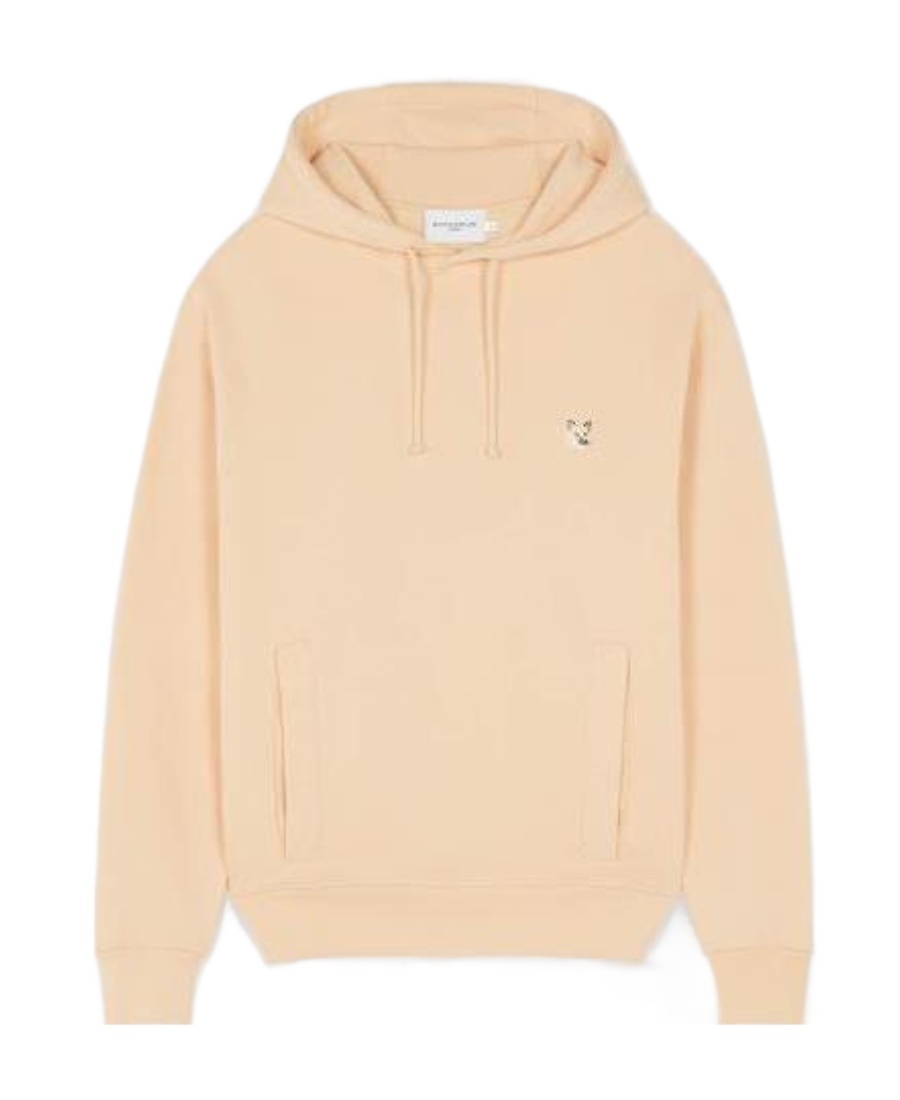 Maison Kitsuné Sweatshirt With Fox Patch In Nude