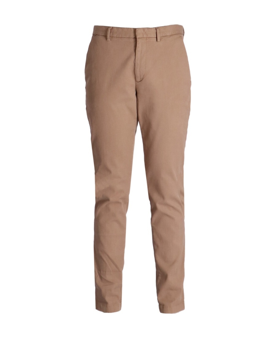 Hugo Boss Mid-rise Slim-fit Tapered Chinos In Nude