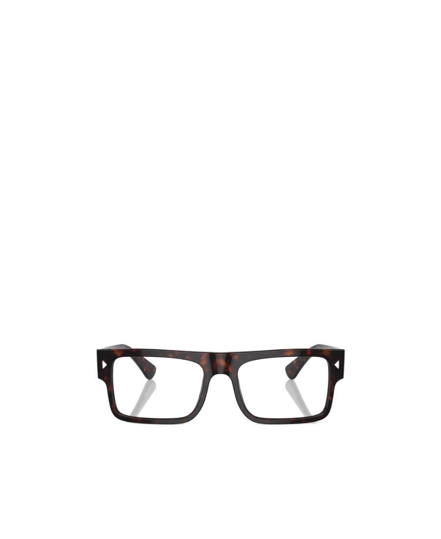 Prada Eyewear Rectangular Frame Glasses In Brown