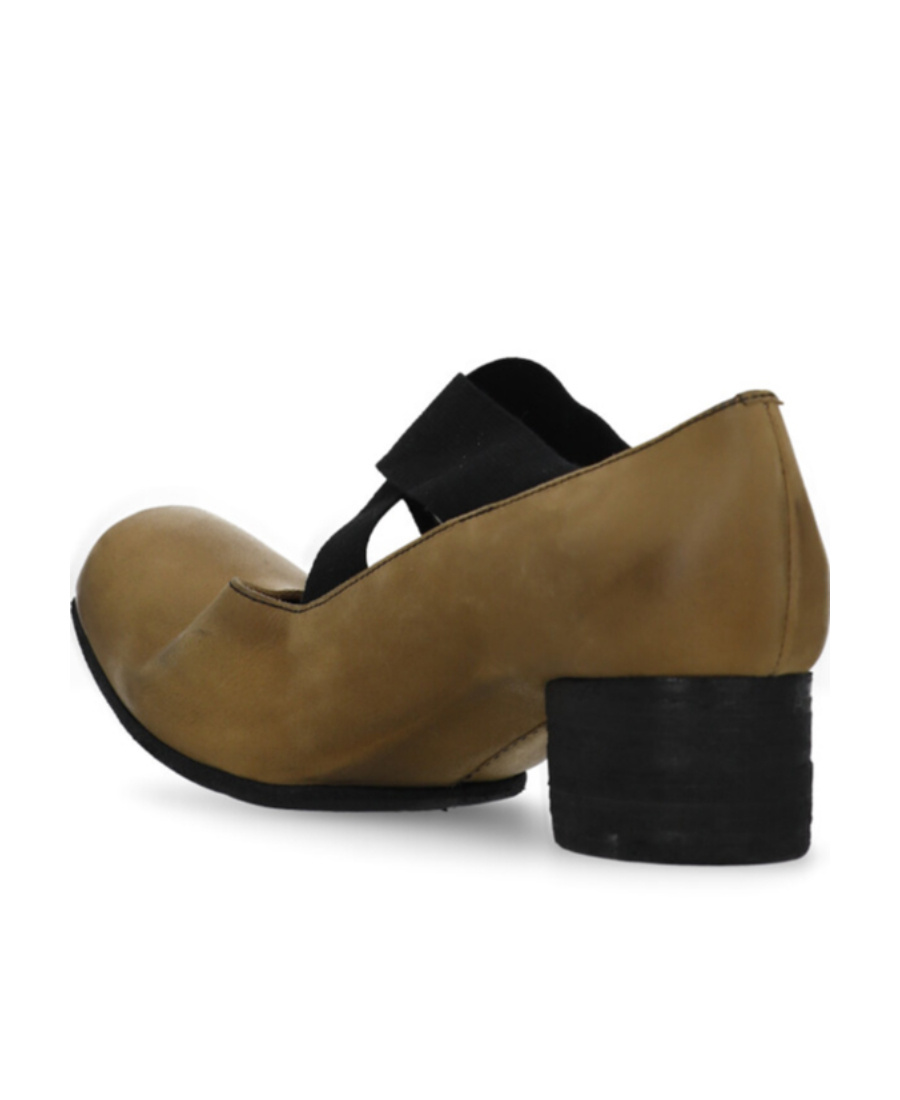 Uma Wang 40mm Square-toe Leather Ballerina Shoes In Green