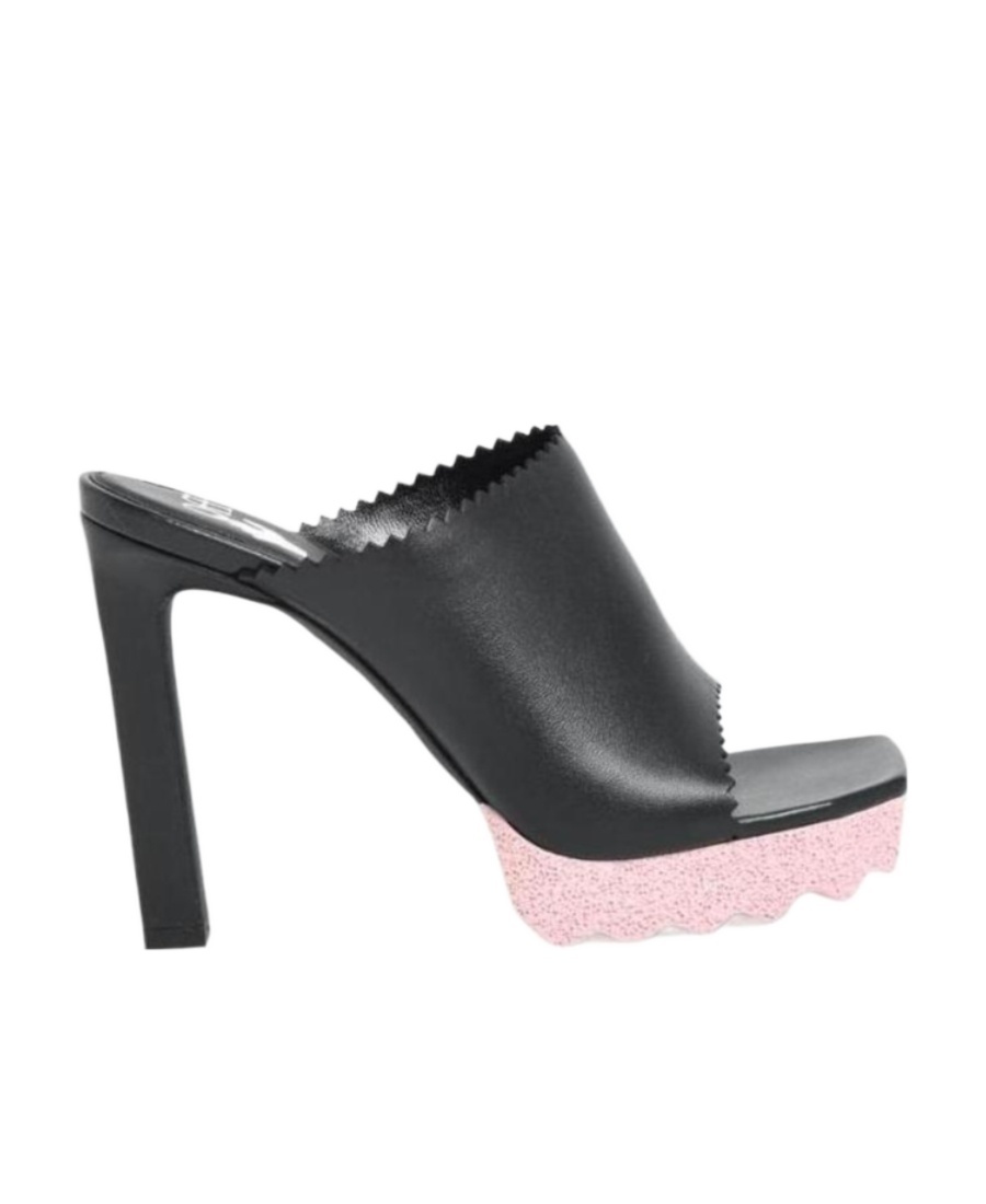 Off-white Sponge High-heel Mules In Black