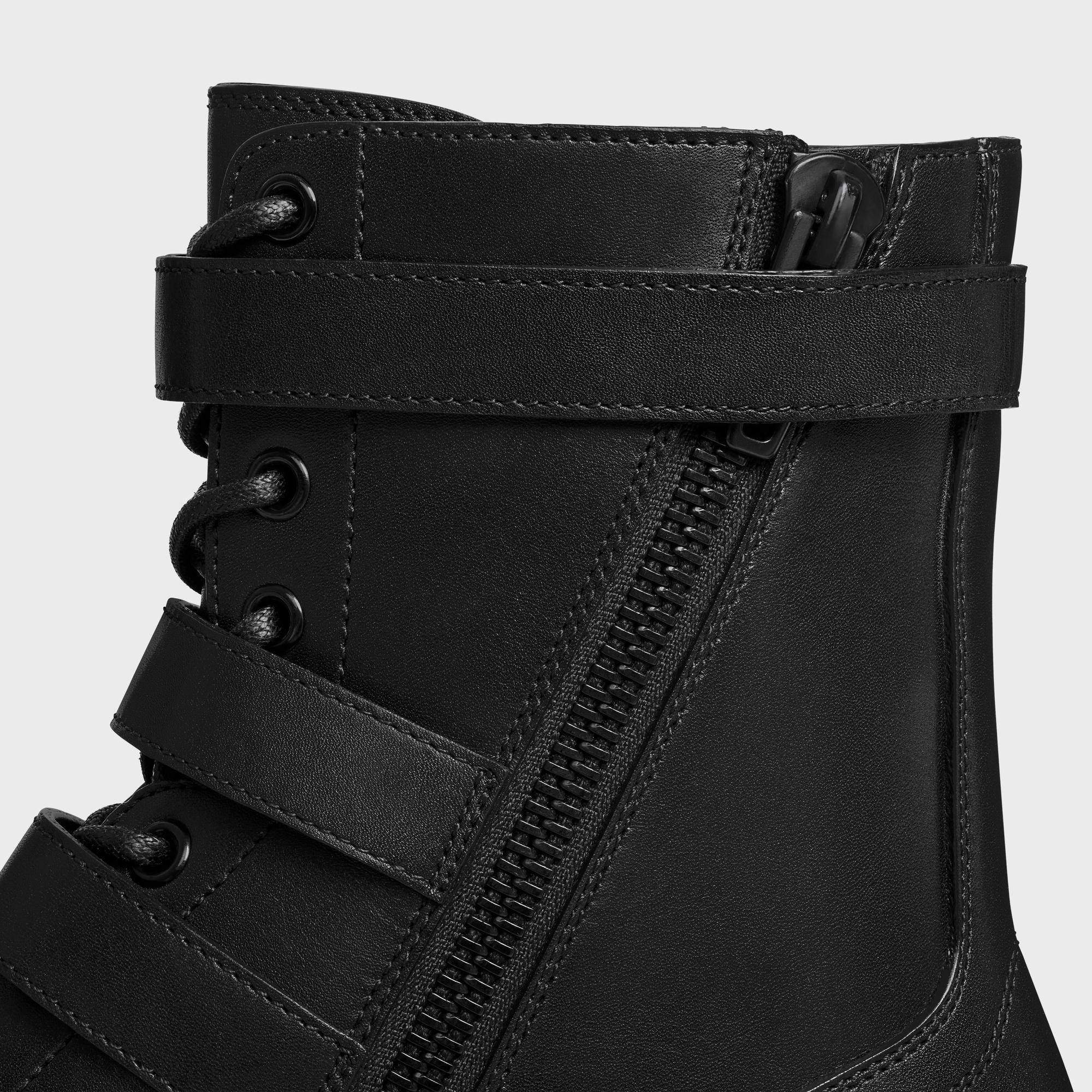 Celine Man Ankle Boots Black Size 9 Bull Skin In Black