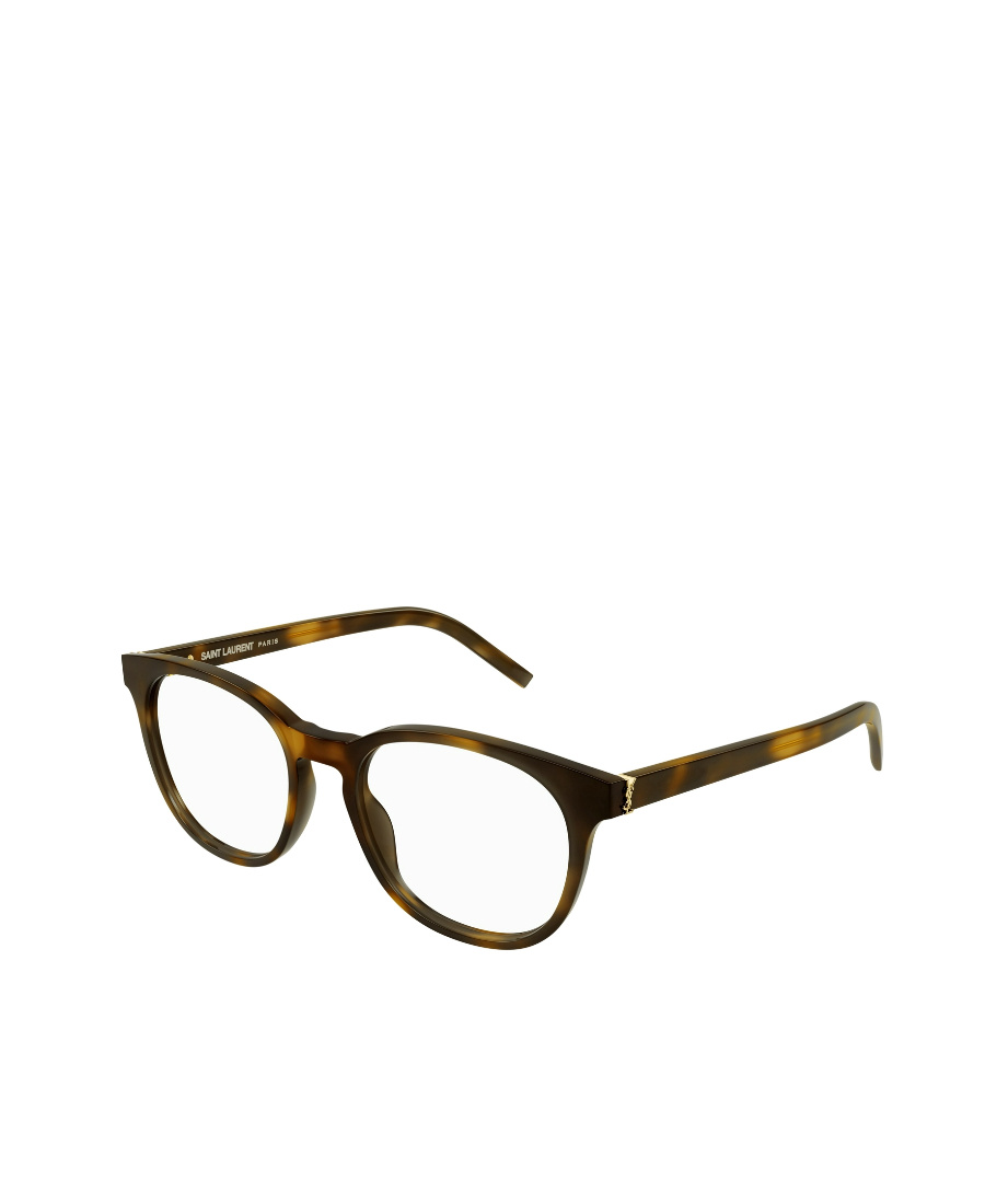 Saint Laurent Eyewear Round Frame Glasses In Brown