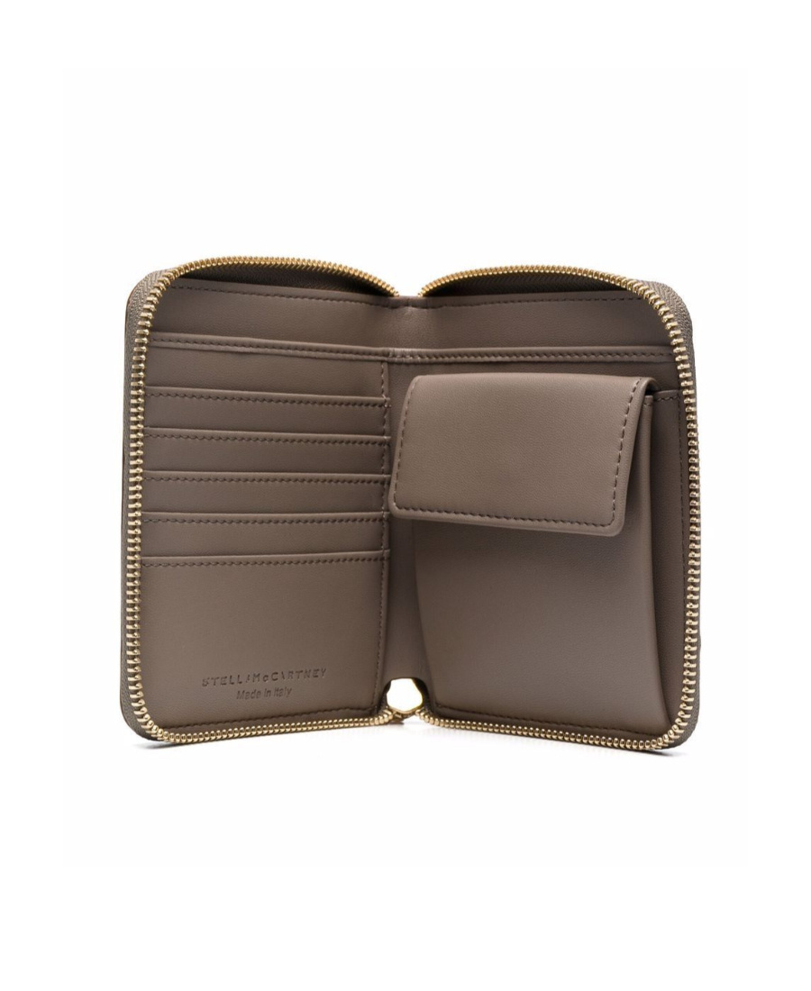 Stella Mccartney Stella Logo Zip-around Wallet In Nude