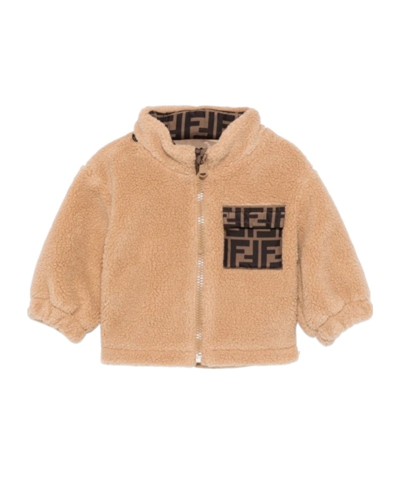 FENDI FENDI KIDS FF-MOTIF FLEECE JACKET