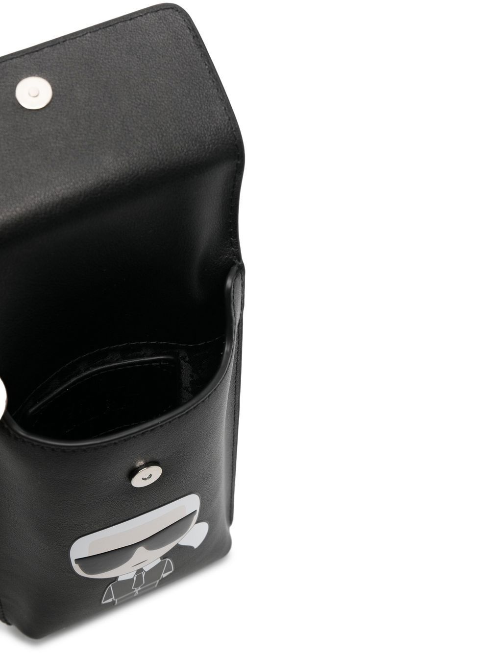 Karl Lagerfeld Logo-patch Shoulder Bag In Black