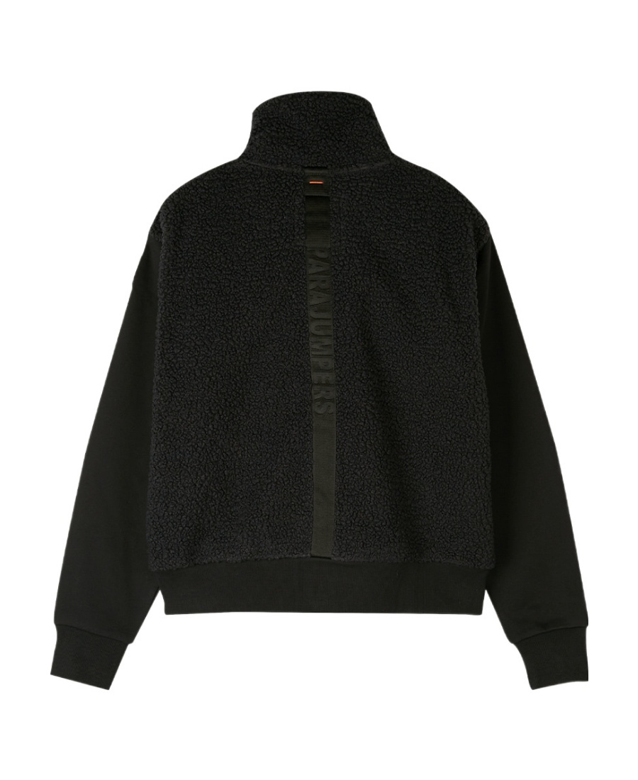 Shop Parajumpers Patch Standing Collar Casual Coat In Black