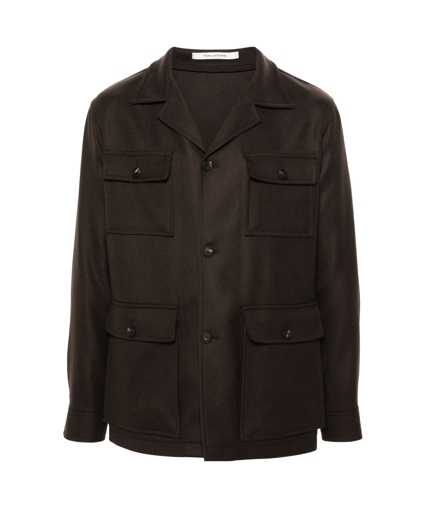 Tagliatore Tempest Hemdjacke Mit Knopfleiste In Black