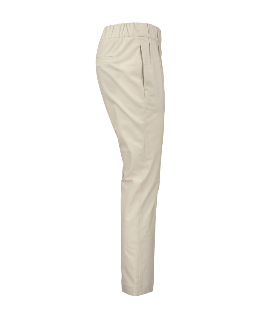 Brunello Cucinelli High-waisted Cropped Trousers In Nude