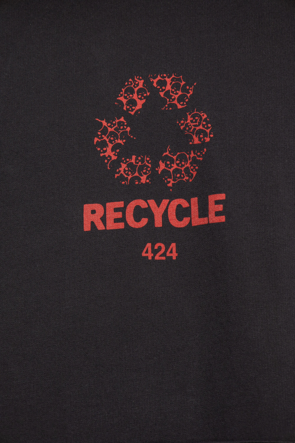 424 LOGO-PRINT 'RECYCLE' HOODIE 