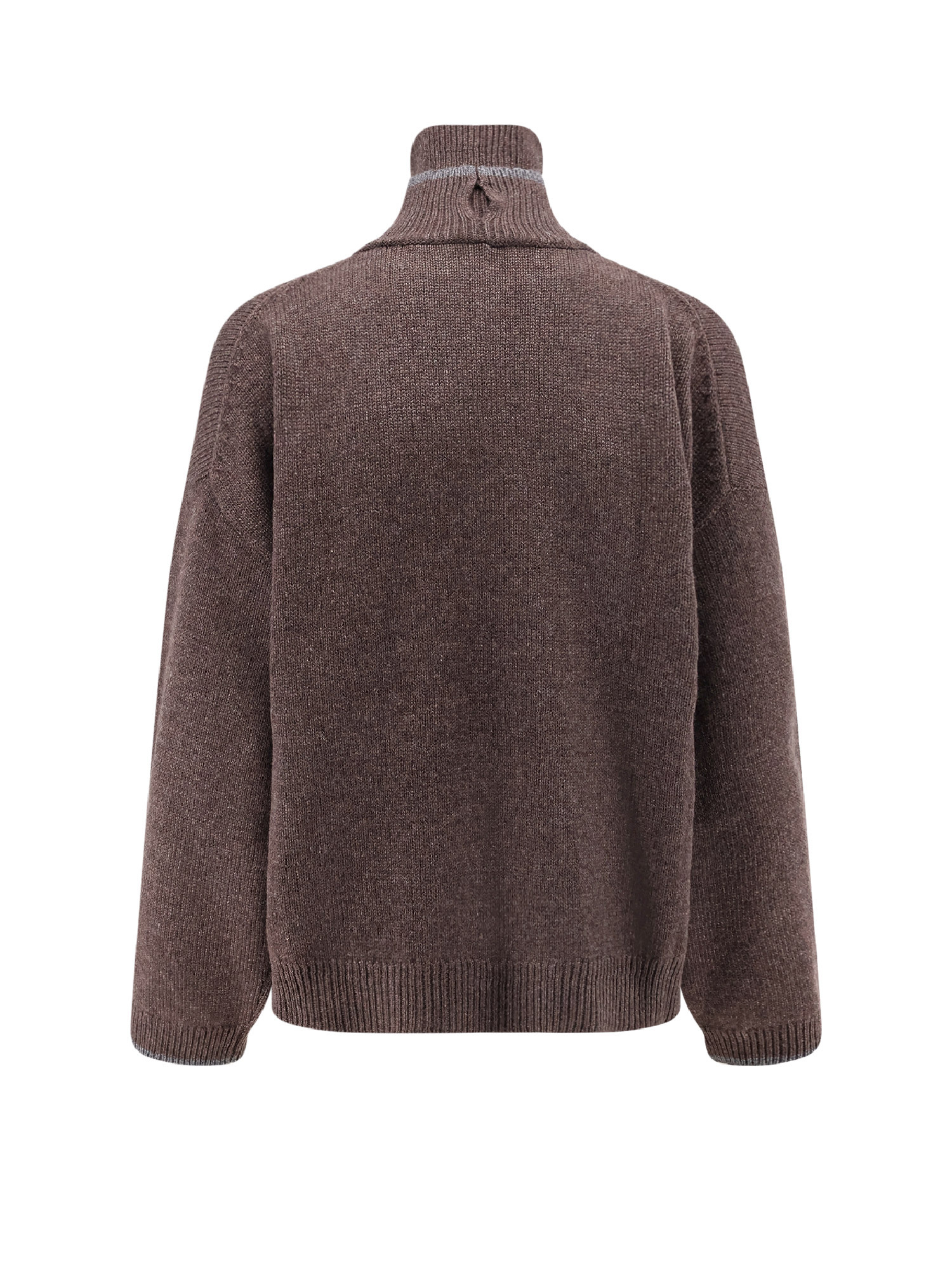 Brunello Cucinelli Women Cashmere Turtle-neck Sweater In Brown