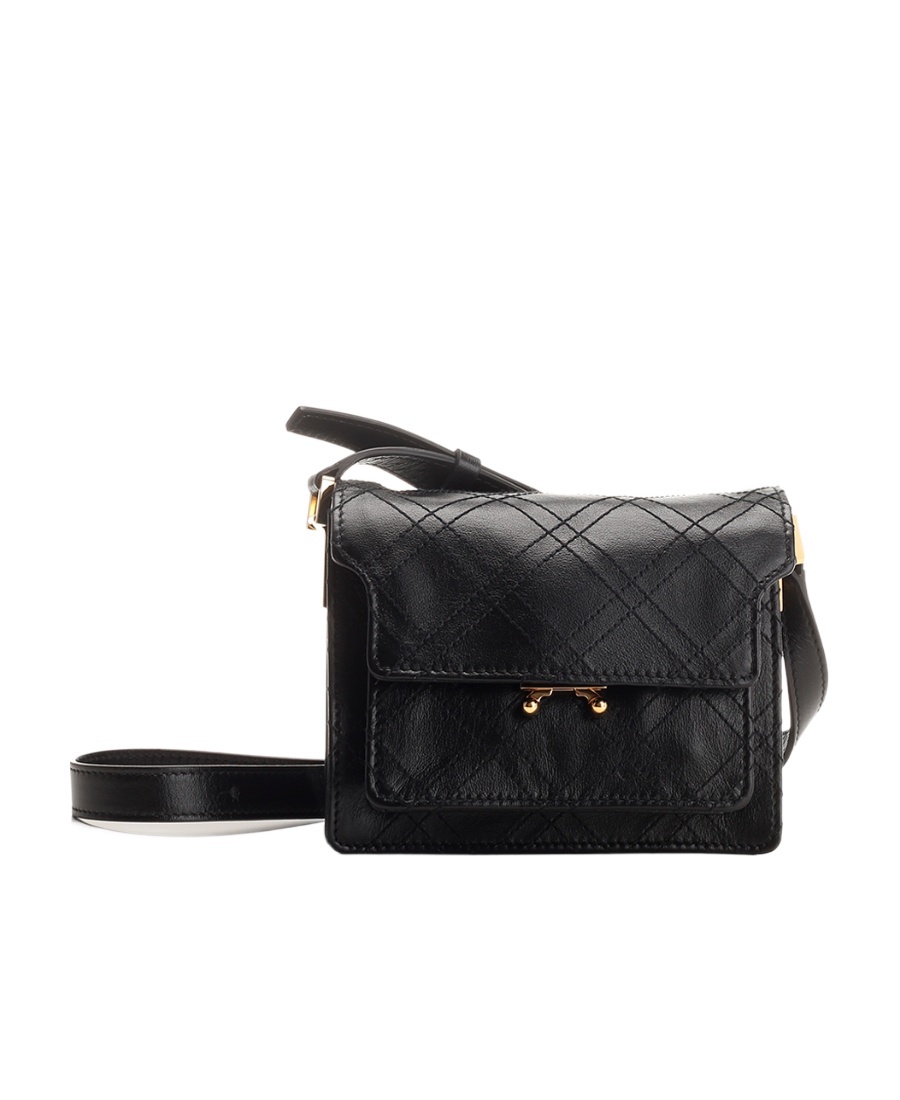 Marni Mini Trunk Shoulder Bag In Black