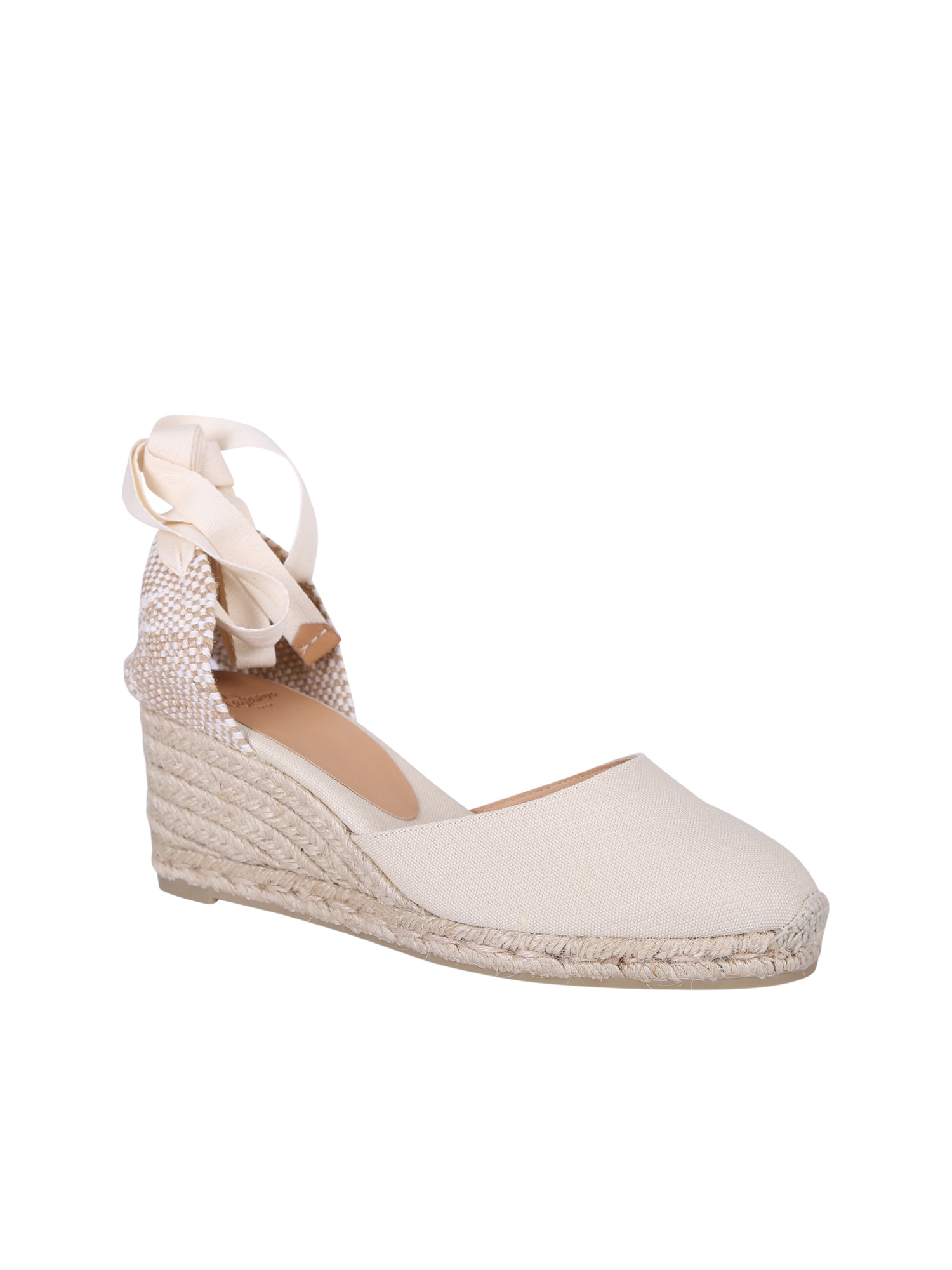 CASTAñER CARINA LACE-UP WEDGE ESPADRILLES