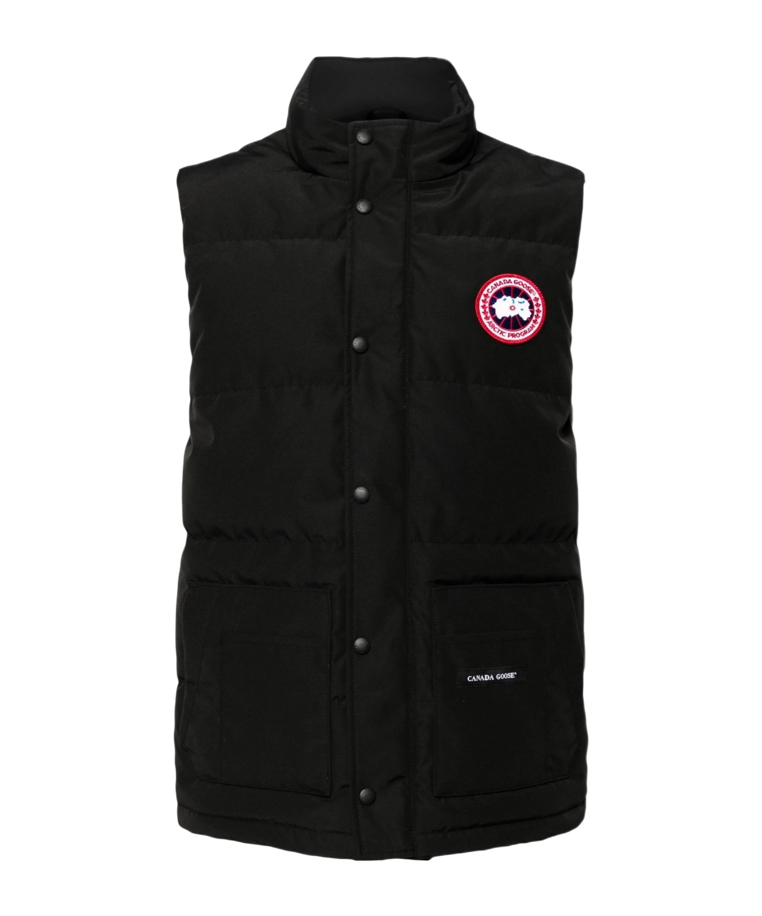 Canada Goose Charcoal Polyester Blend Freestyle Sleeveless Down Jacket In Black