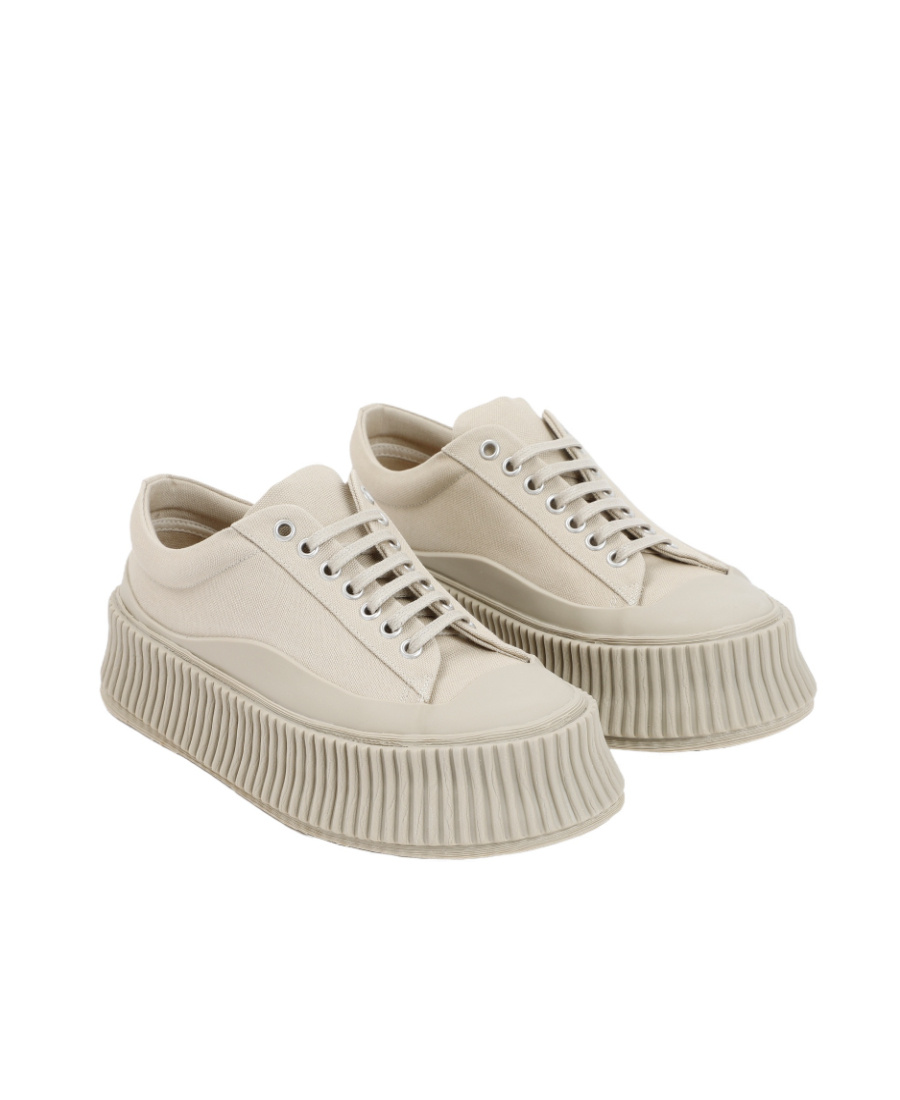 Jil Sander Low-top Lace-up Sneakers In Nude
