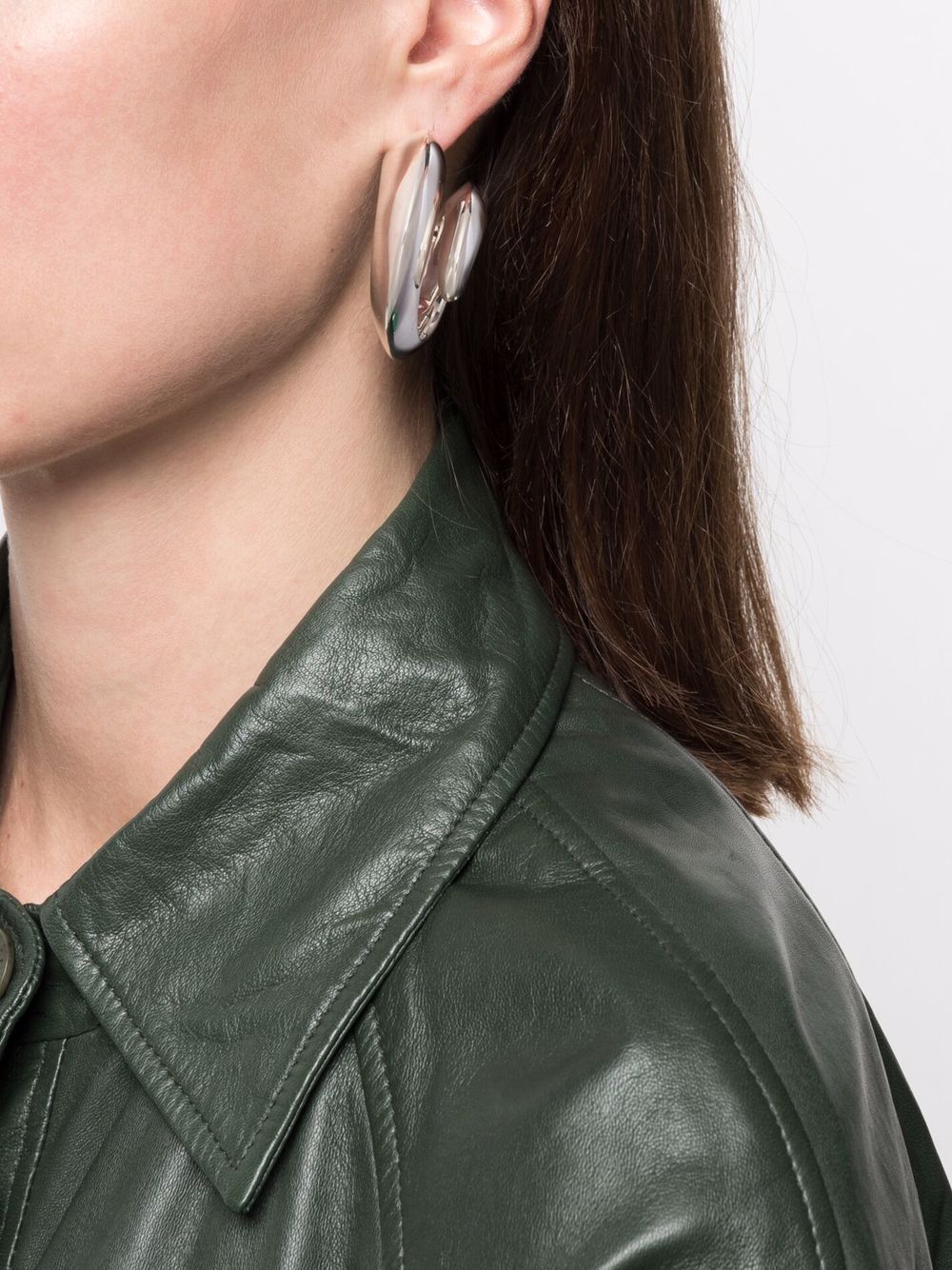 Bottega Veneta Coiled Medium Earrings In White