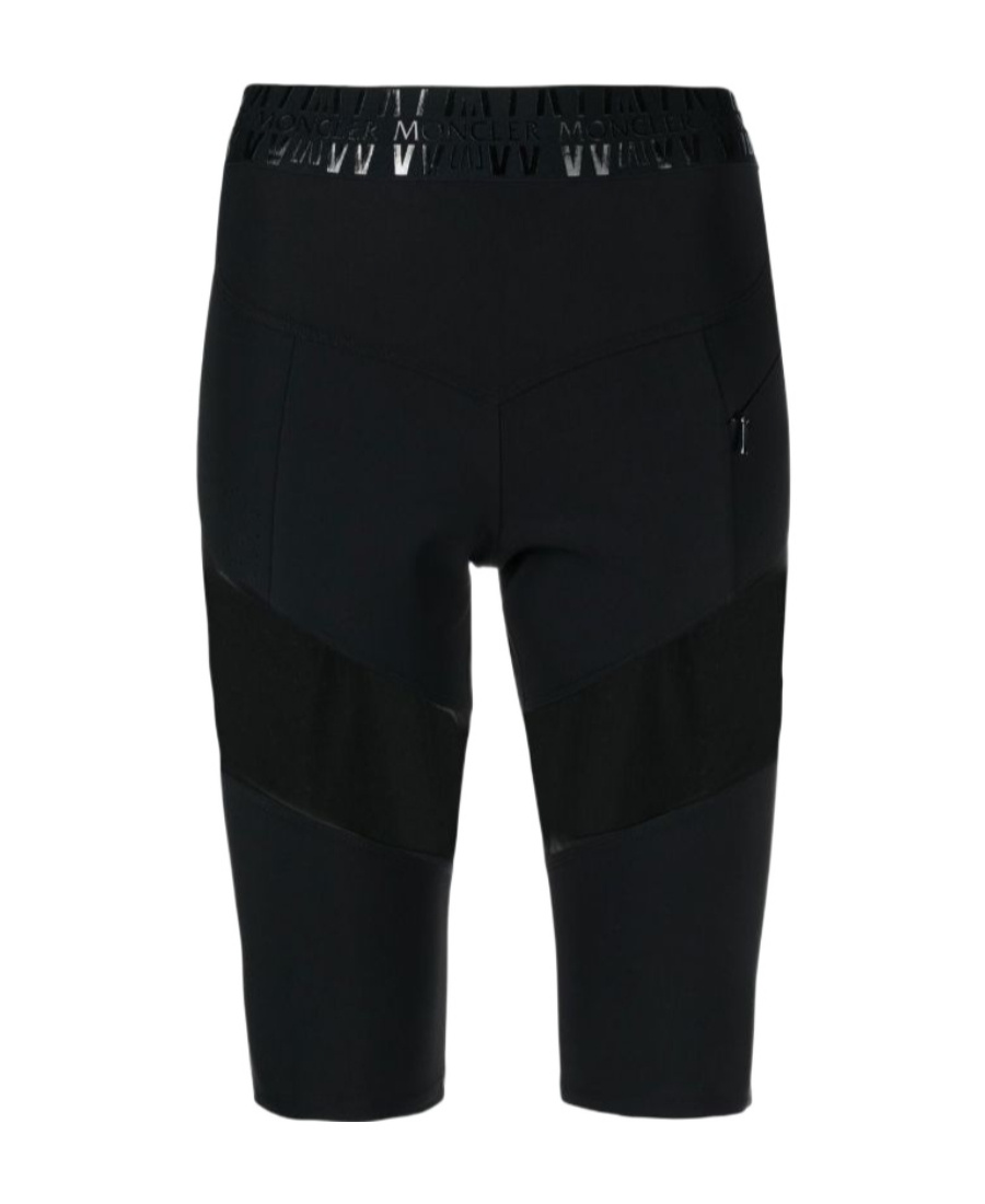 Moncler Logo-waist Biker Shorts In Black