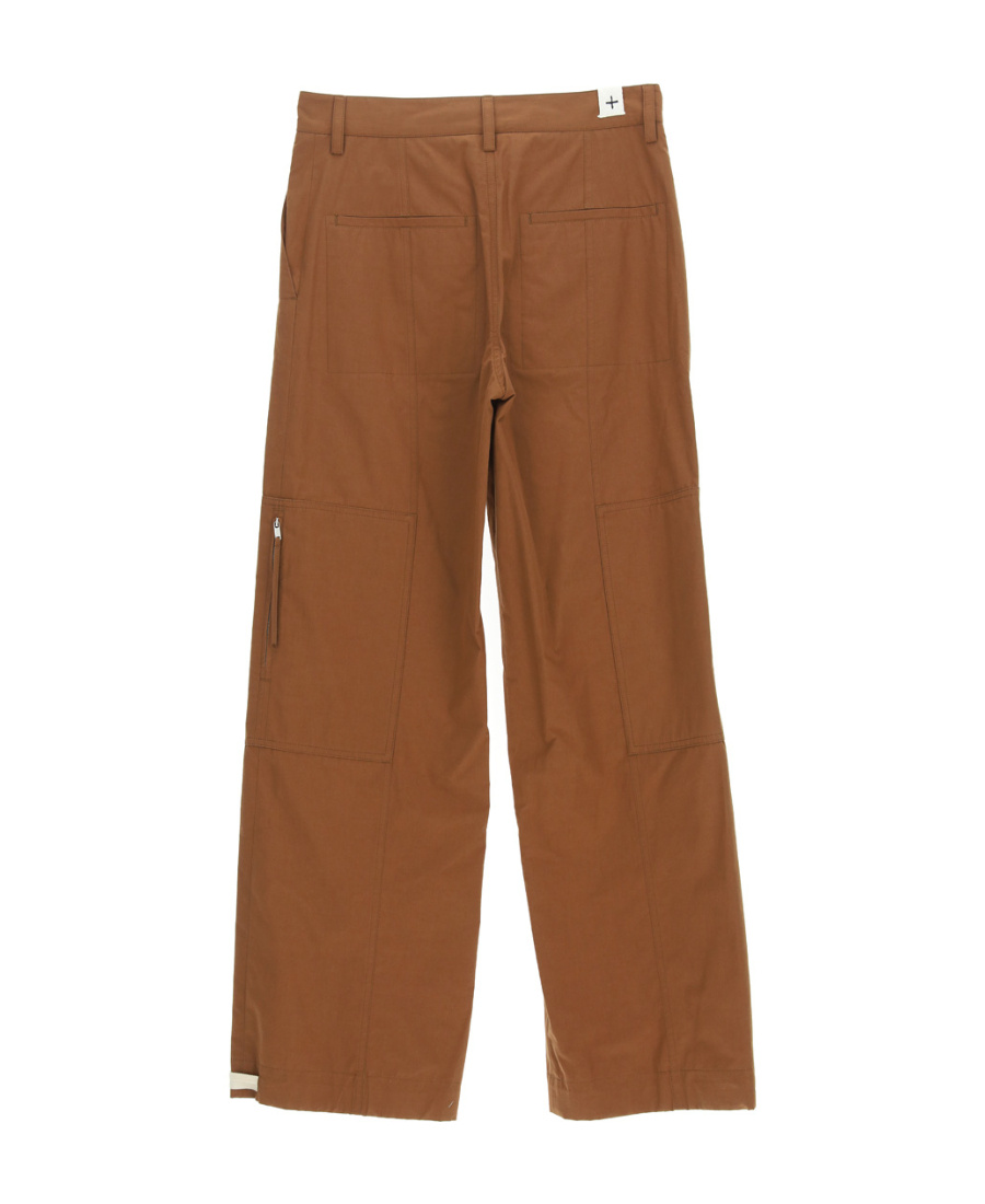 Jil Sander High-waist Wide-leg Cargo Trousers In Brown