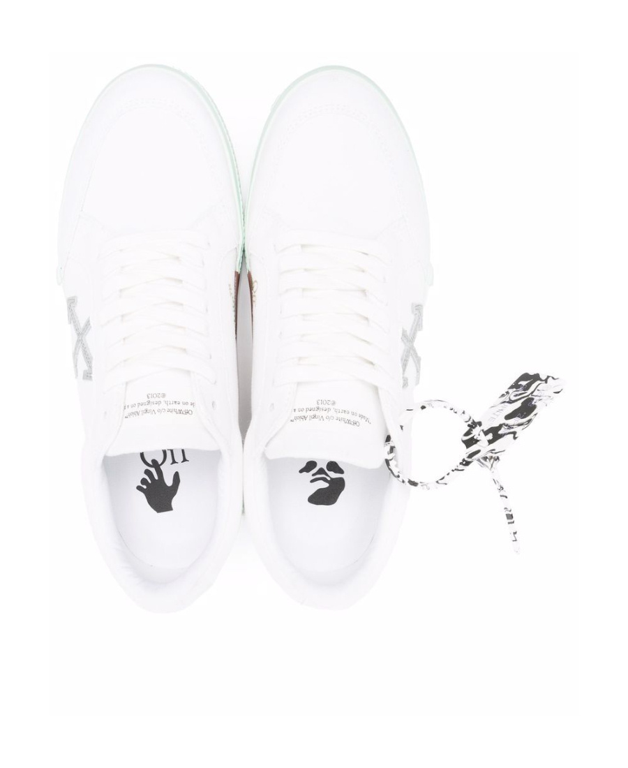 Off-white Low Vulcanized Eco Canvas Sneakers In White