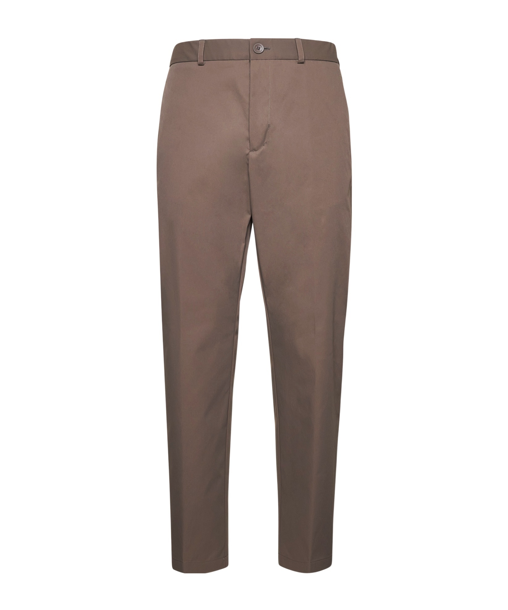 Herno Dark Taupe Cotton Feel Trousers In Brown