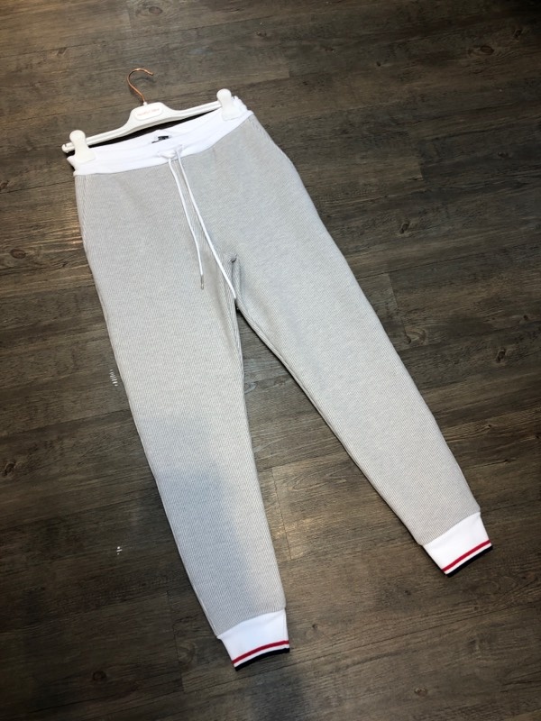 Thom Browne Rib Pull-rope Sweatpants In White