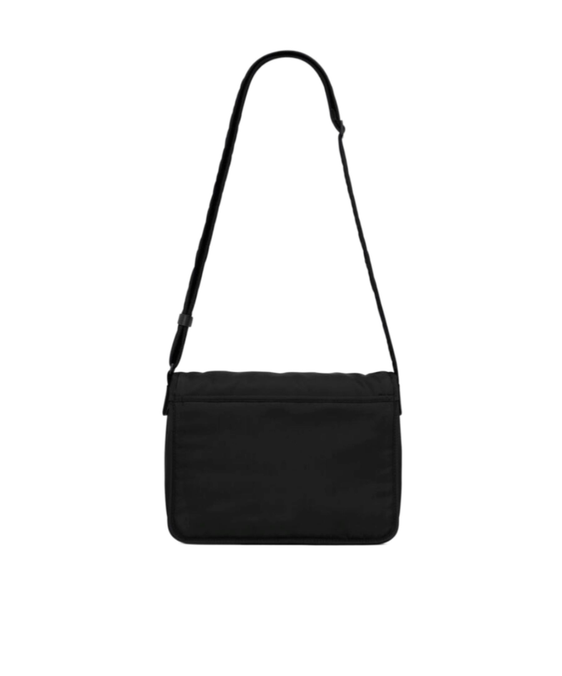 Saint Laurent Niki Ysl-plaque Messenger Bag In Black
