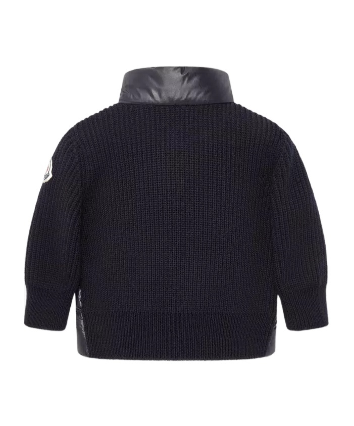 Moncler Logo-patch Padded Jacket In Blue