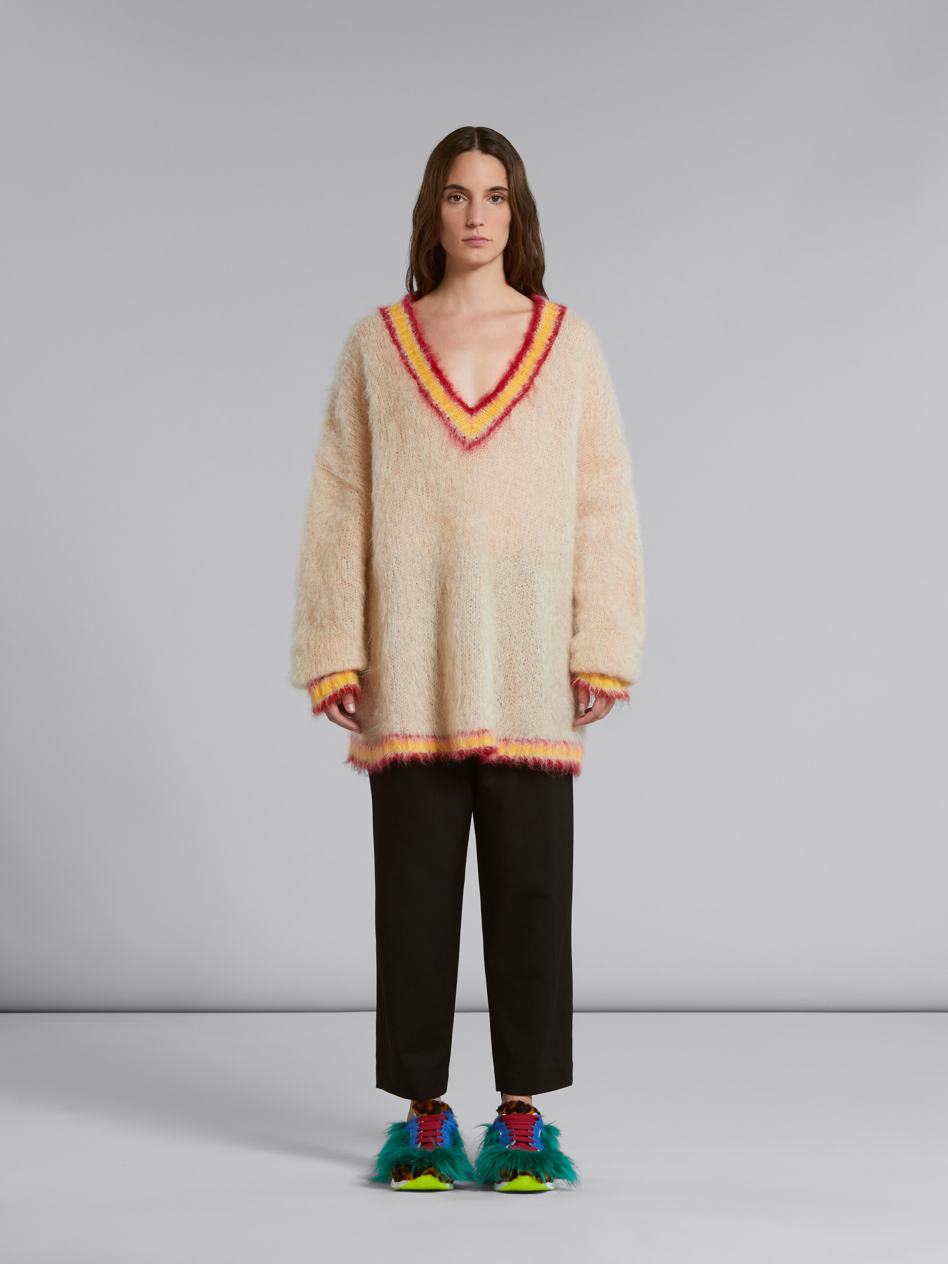 Marni Relaxed-fit Trousers With Pleated Front In Black