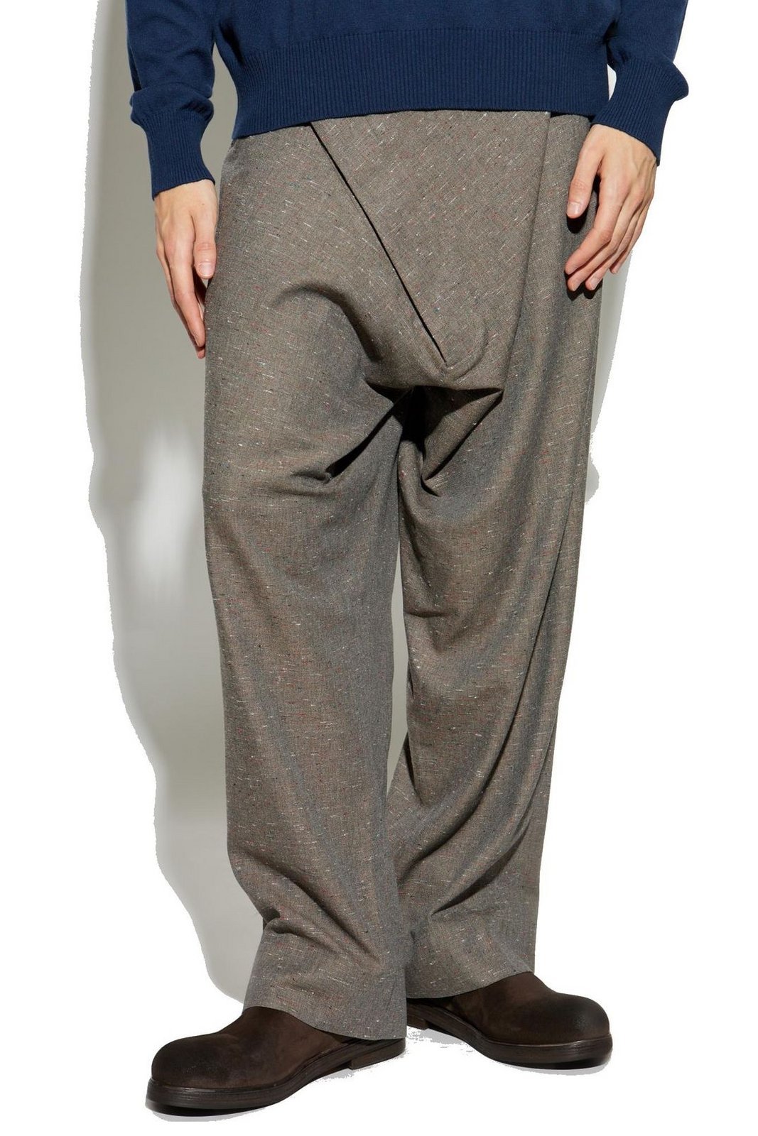 Vivienne Westwood Asymmetric Fastened Straight Leg Trousers In Green