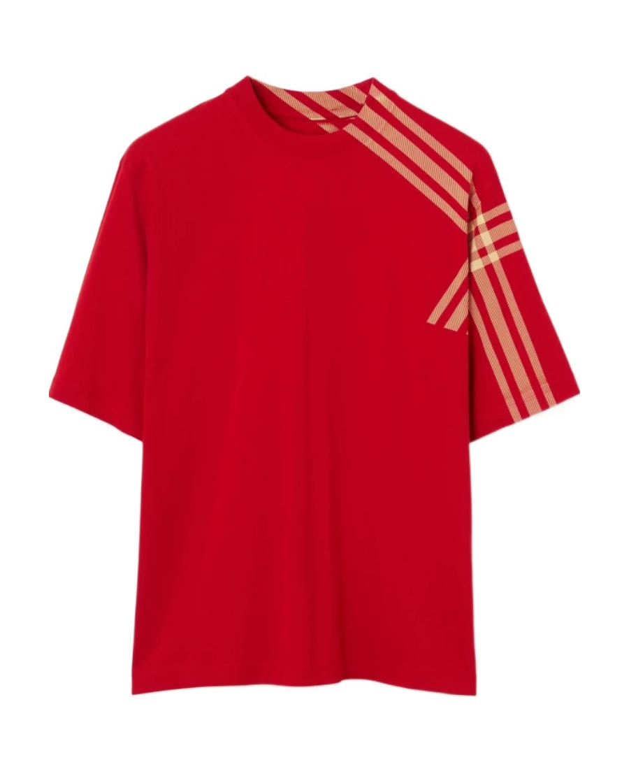 Burberry Check-pattern Cotton T-shirt