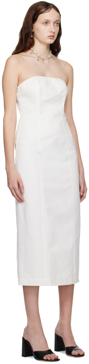 Staud A Sleeveless Bra Dress In White