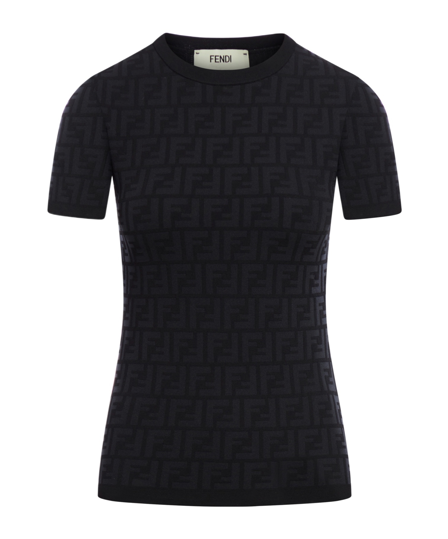 Shop Fendi Black Ff Viscose Sweater