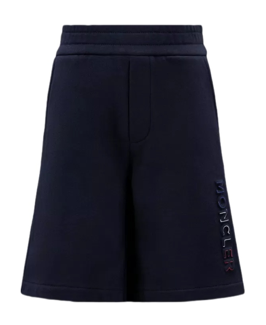 Moncler Logo-patch Detail Shorts In Blue