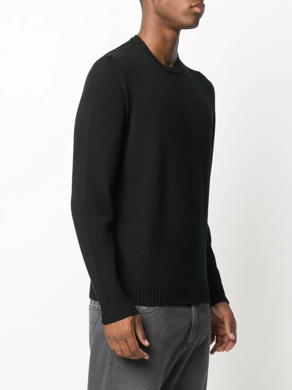 Drumohr Raglan-sleeved Cashmere Jumper In Black