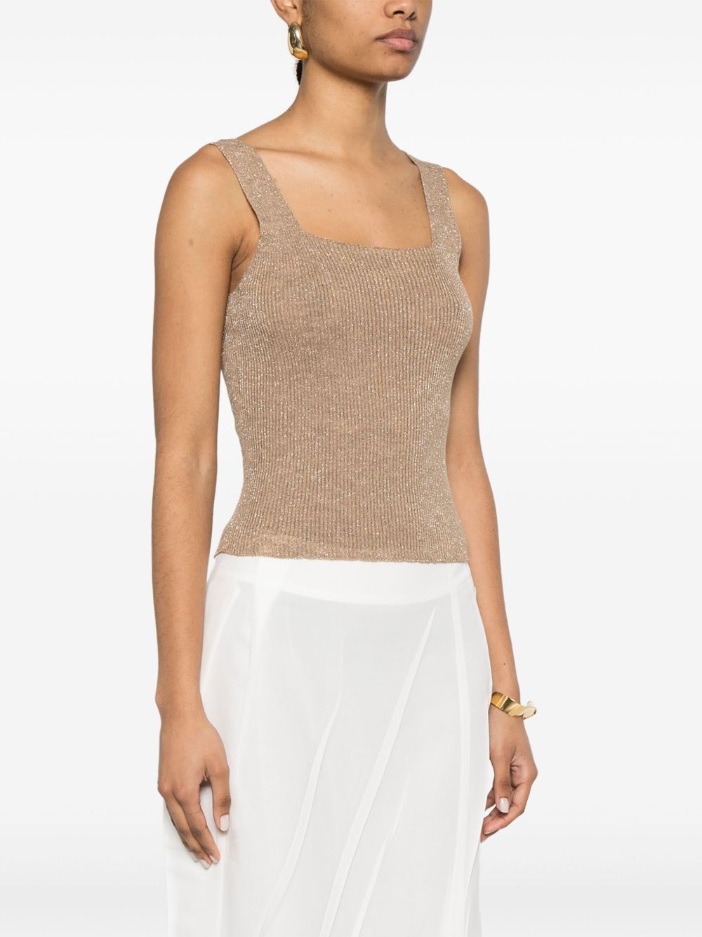 Twinset Twin-set Ribbed Lurex Top