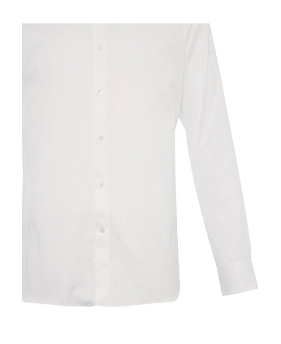 Shop Zegna Lapel Button Shirt In White