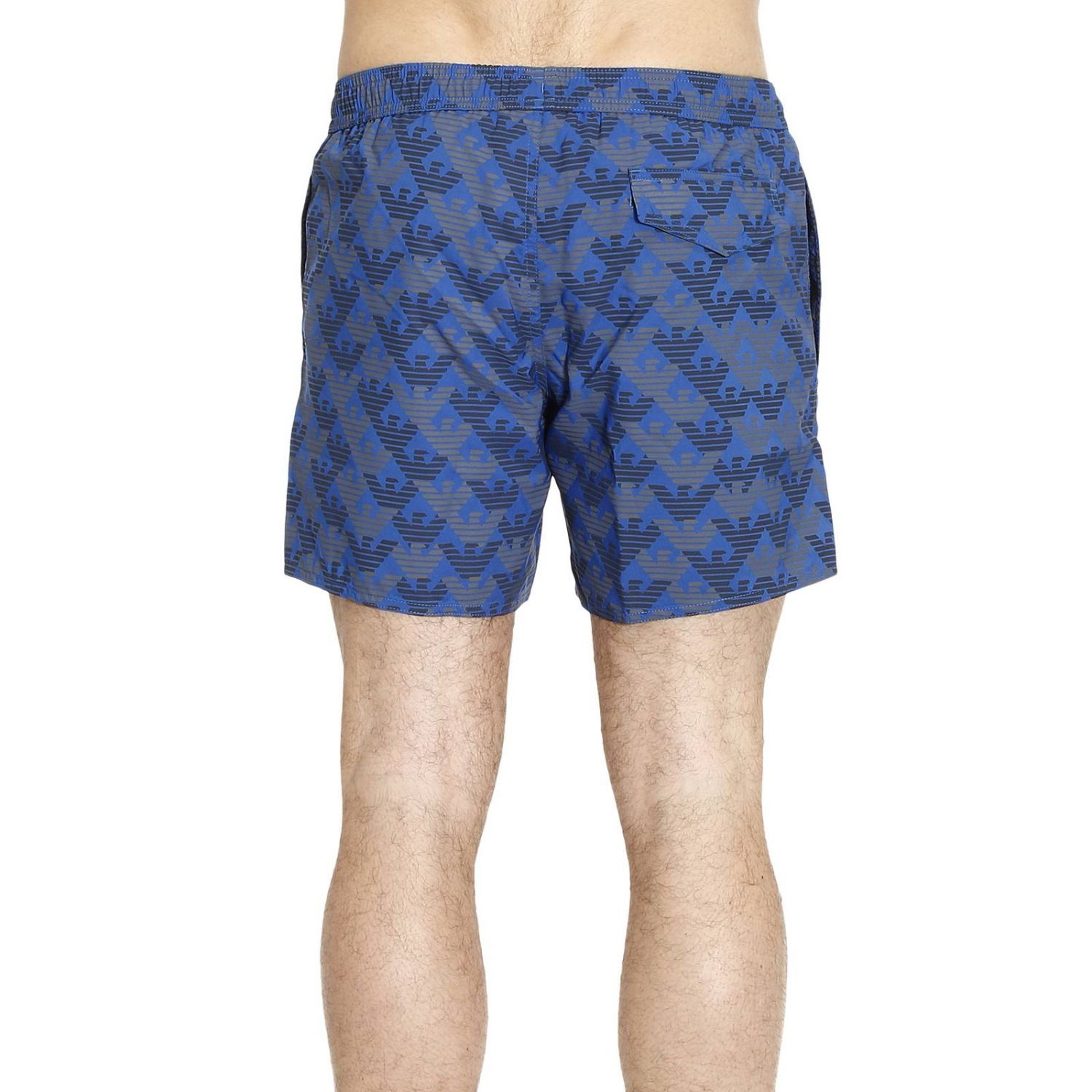 Ea7 Logo Detail Shorts In Blue