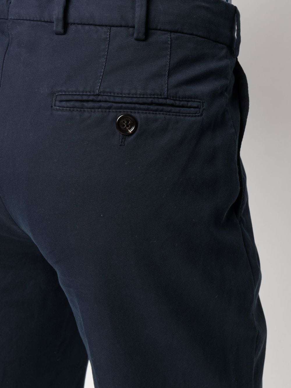 Brunello Cucinelli Mid-rise Slim Fit Chinos In Blue In Black