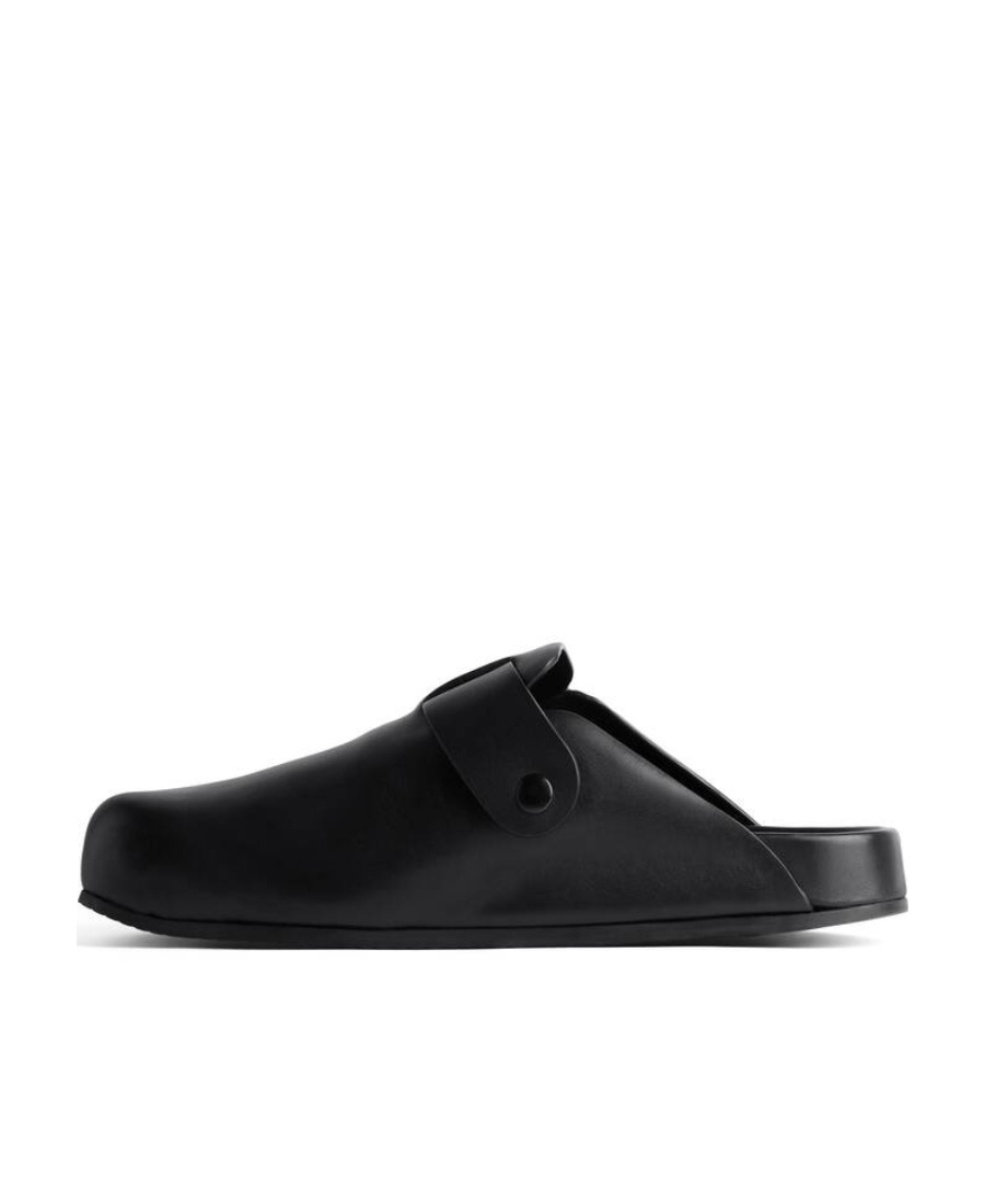 Balenciaga Sunday Leather Clogs In Black