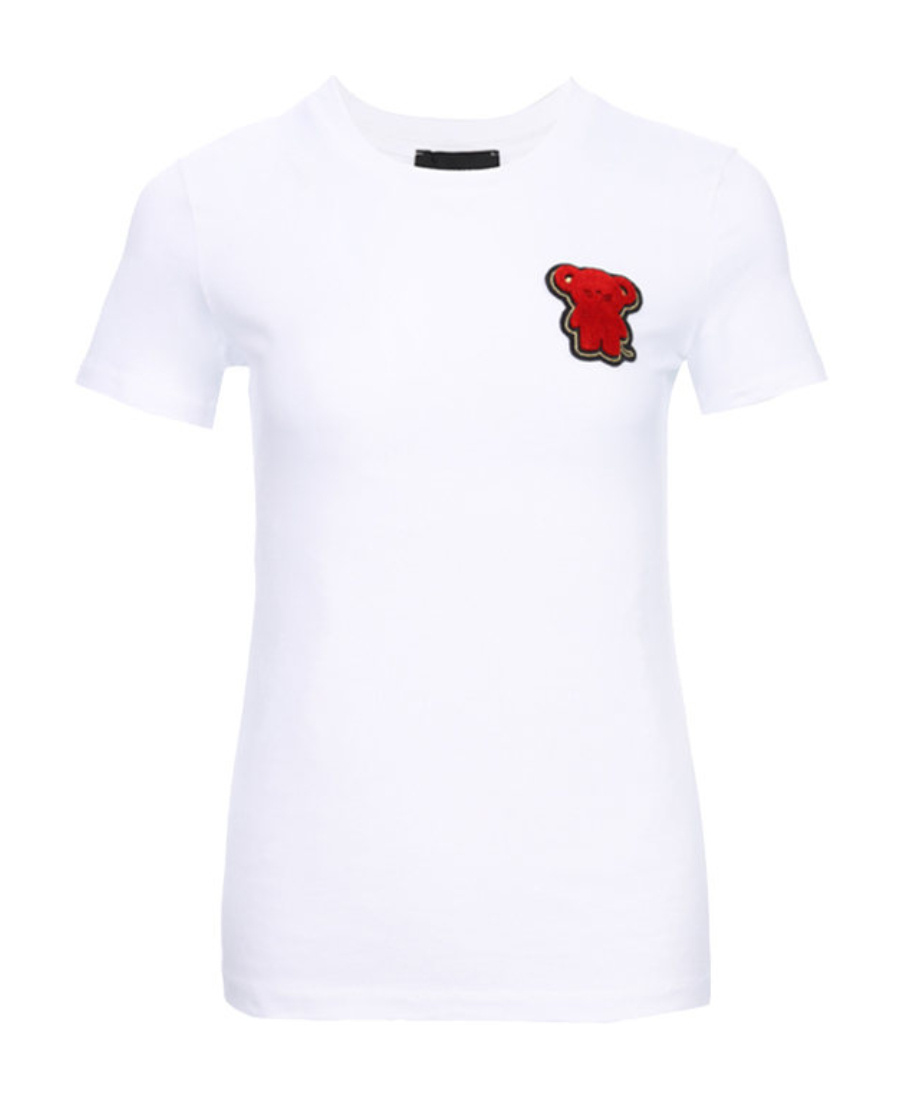 EMPORIO ARMANI BEAR DECORATIVE SHORT-SLEEVED T-SHIRT