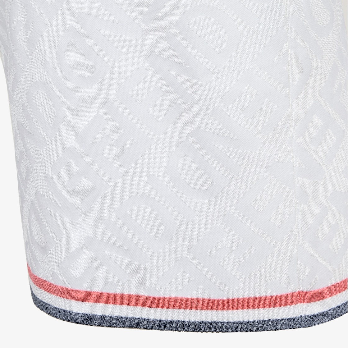 Fendi Stripe Detailed Knitted Pencil Skirt In White