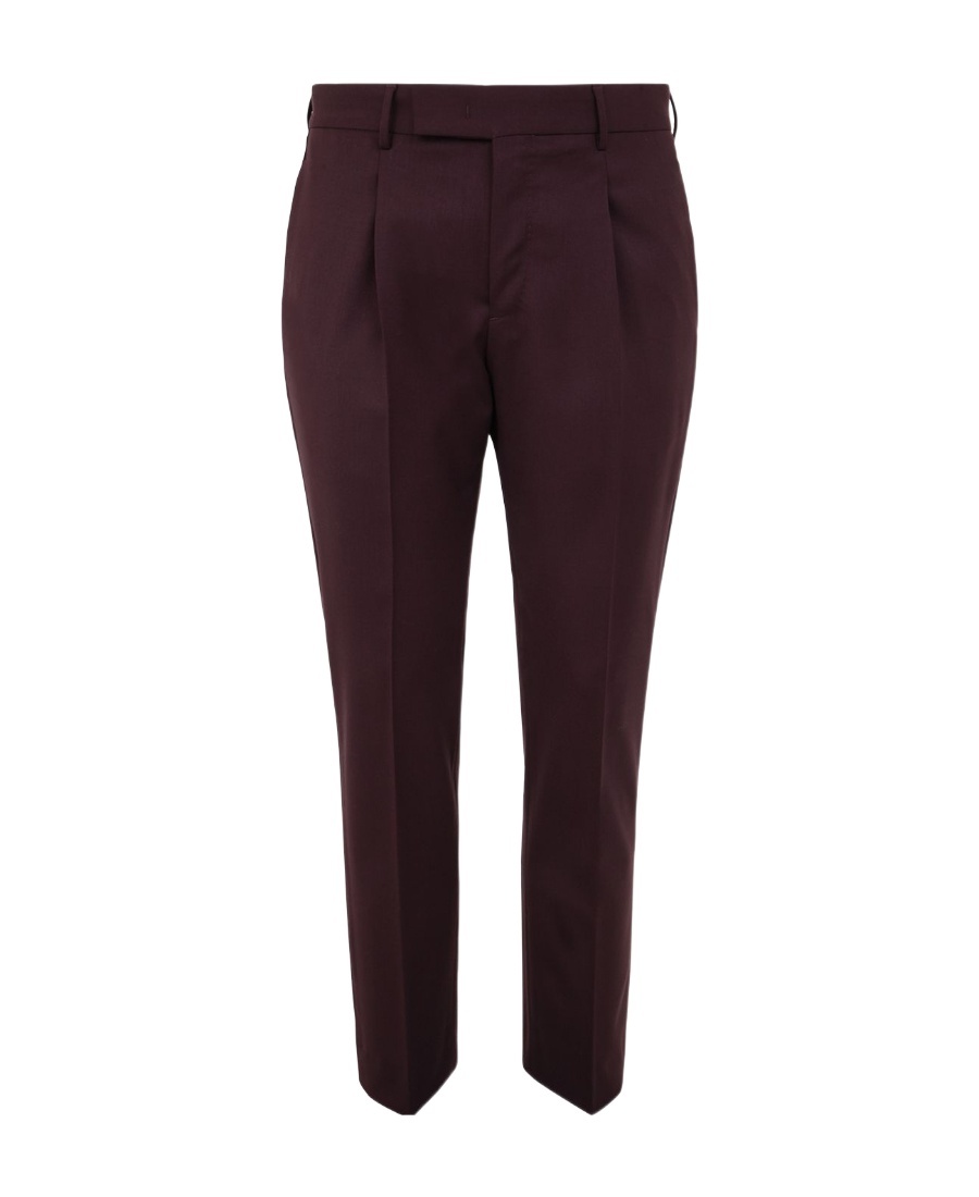 Pt01 One Pleat Trousers With In Seam Pockets In Black