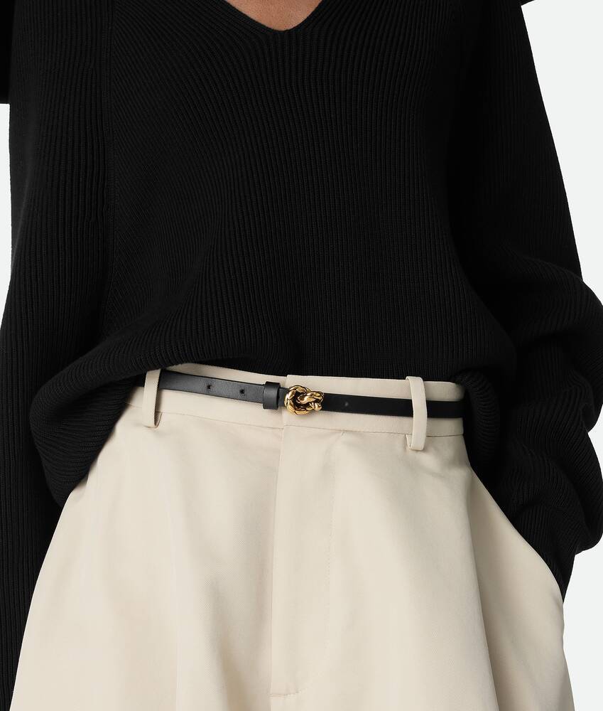 Bottega Veneta Knot Belt In Black