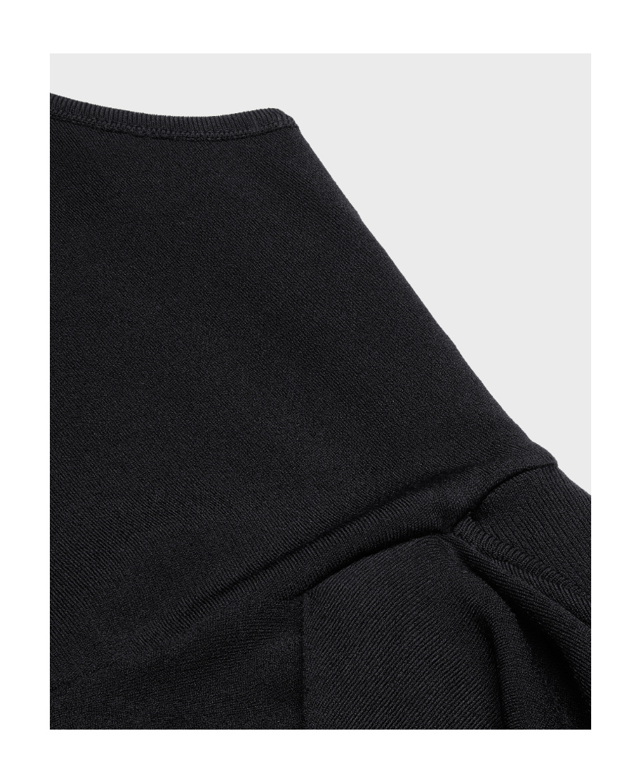 Celine Viscose And Polyester Pleated Sleeveless Dress In Black