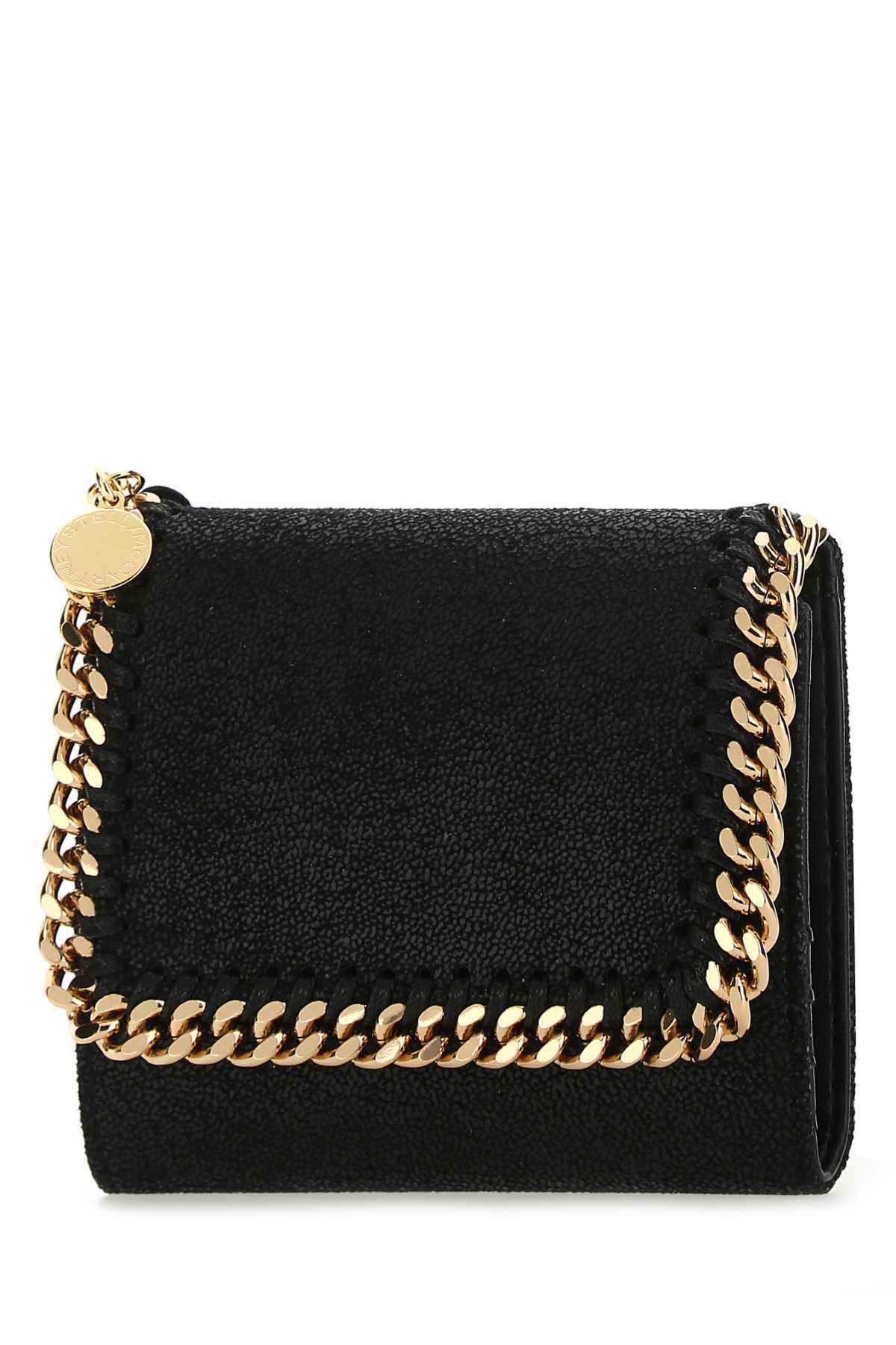 Stella Mccartney Falabella Small Flap Wallet In Black