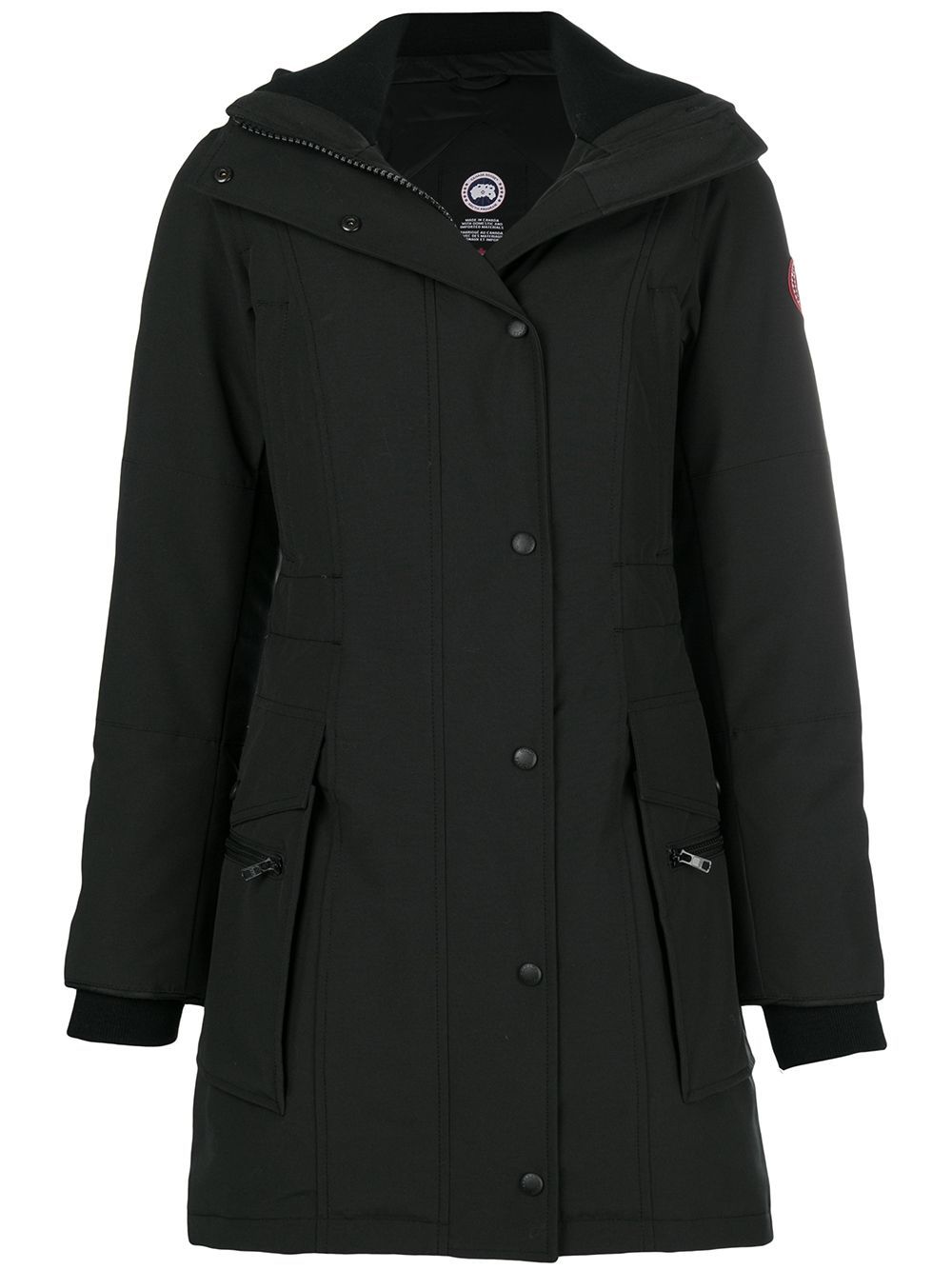 Canada Goose Hooded Parka In Black